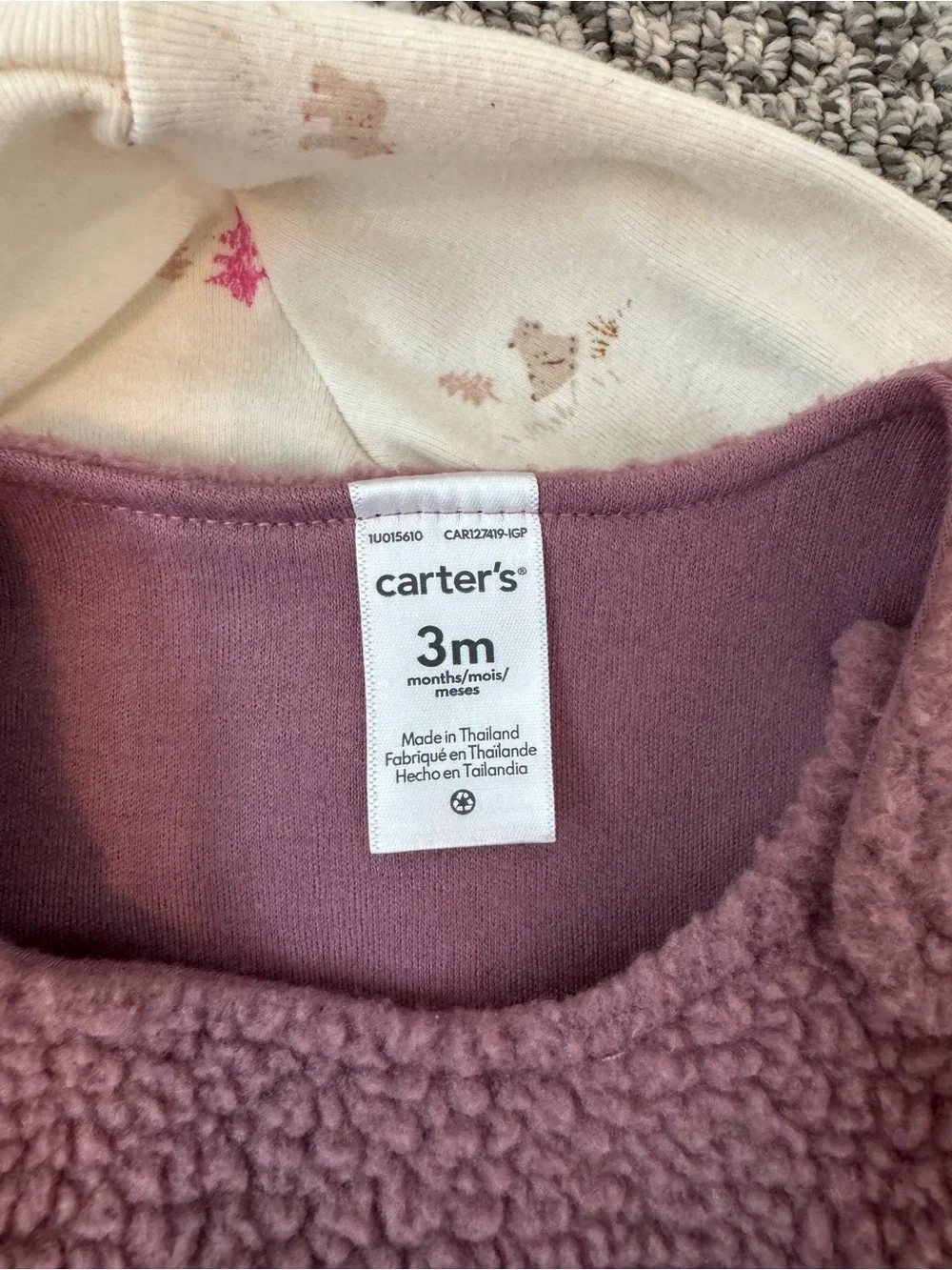 Carter’s Fuzzy Bear Jumper Set (NWOT)